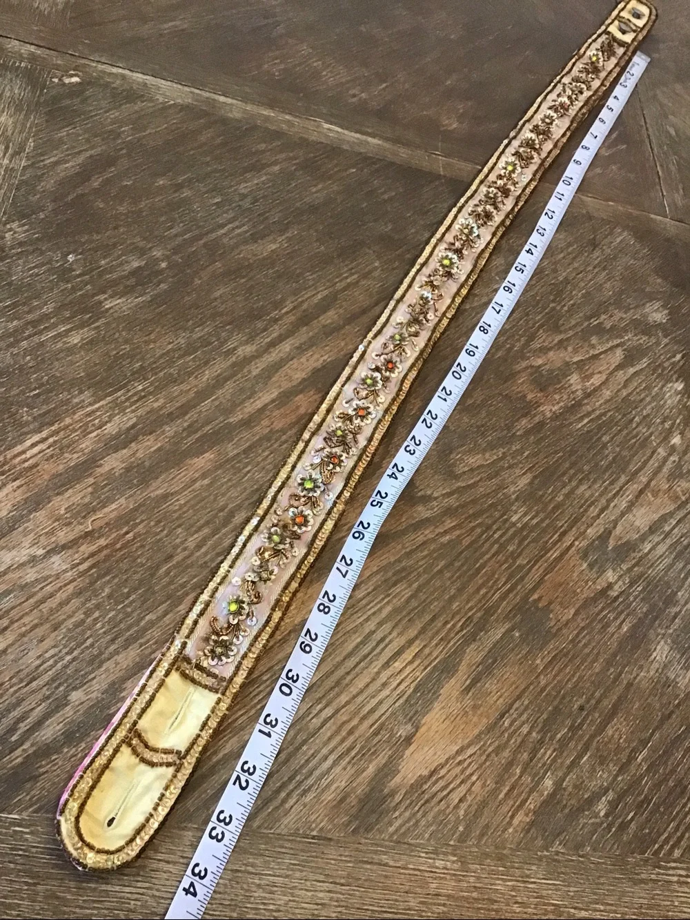 Vintage hand-beaded bohemian statement belt from Ibisco Y2K
